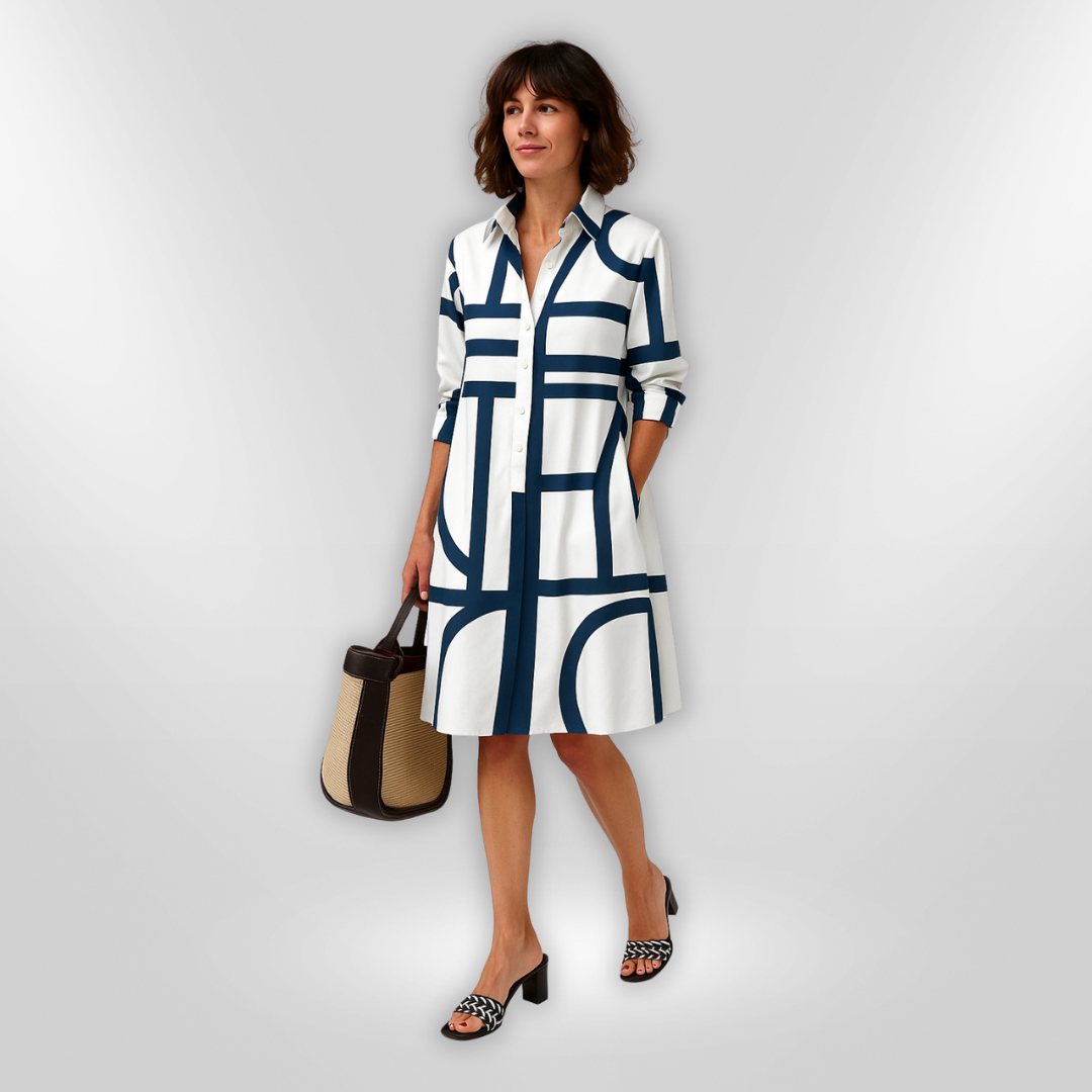 Niva® | Midikleid mit geometrischem Muster