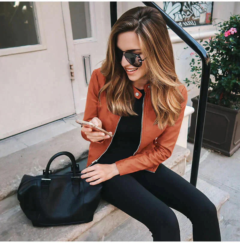 Pauline® | Italienische Lederjacke