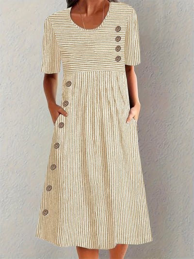 Macy - Gestreiftes Midikleid
