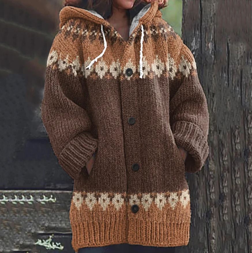 Oaky - Waldholz-Themen-Cardigan