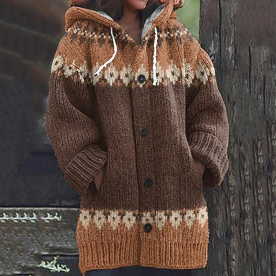 Oaky - Waldholz-Themen-Cardigan