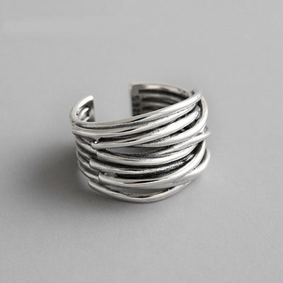 Leonie® | 925 Sterling Silber Verstellbarer Ring in Schichten
