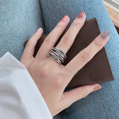 Leonie® | 925 Sterling Silber Verstellbarer Ring in Schichten