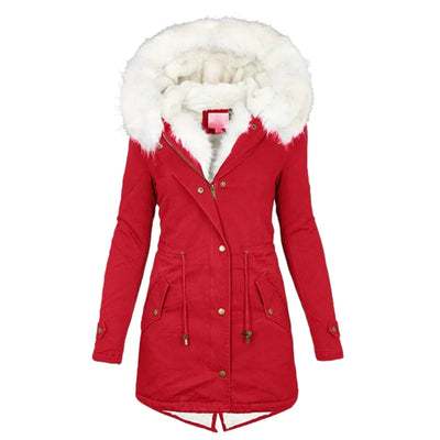 Theresa® | Wintermantel mit Futter aus Kunstfell