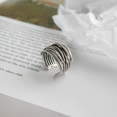 Leonie® | 925 Sterling Silber Verstellbarer Ring in Schichten