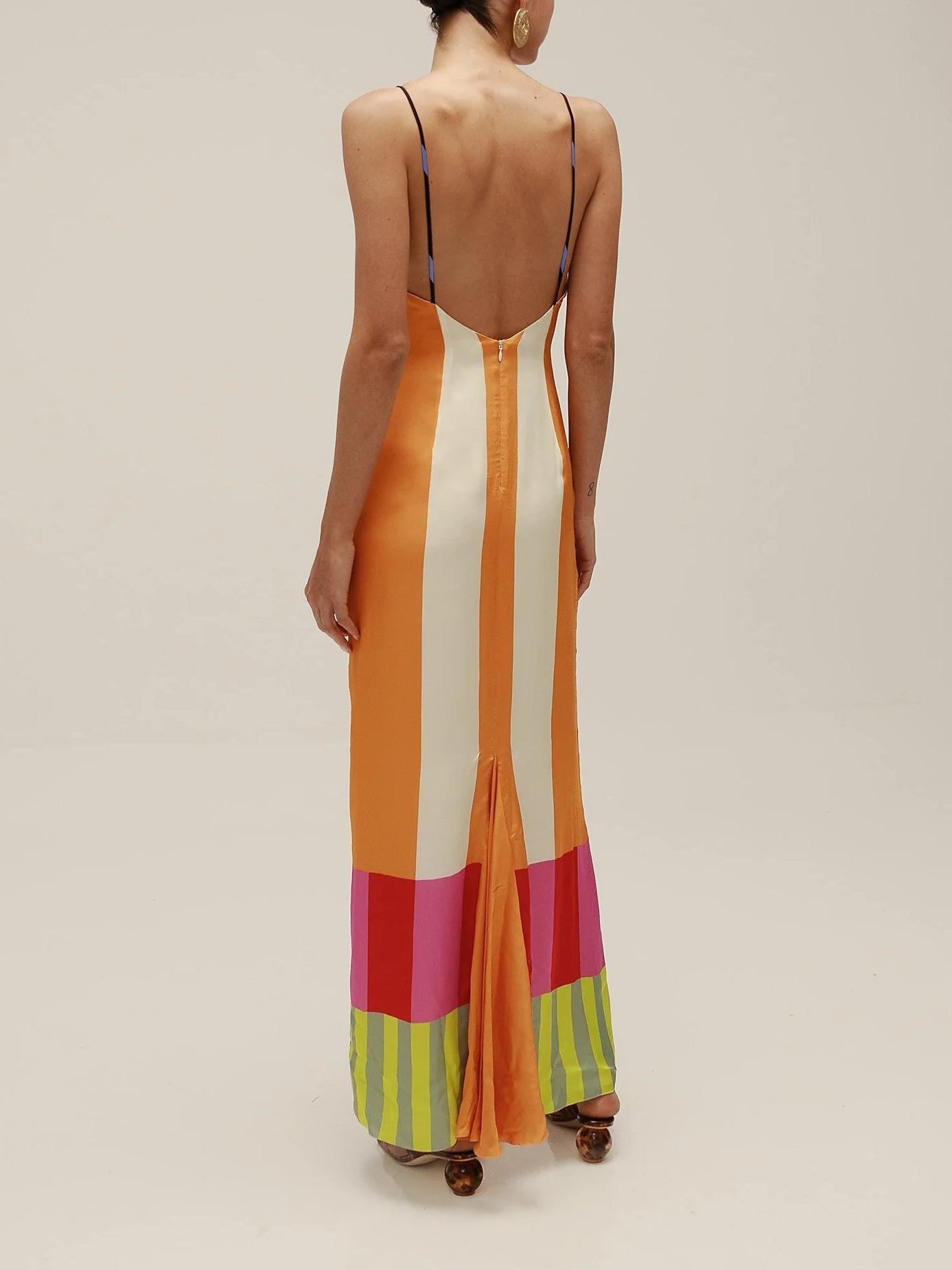 Harper - Bunt gestreiftes Maxikleid