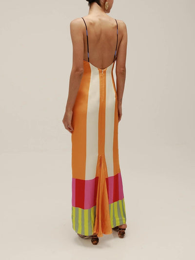 Harper - Bunt gestreiftes Maxikleid