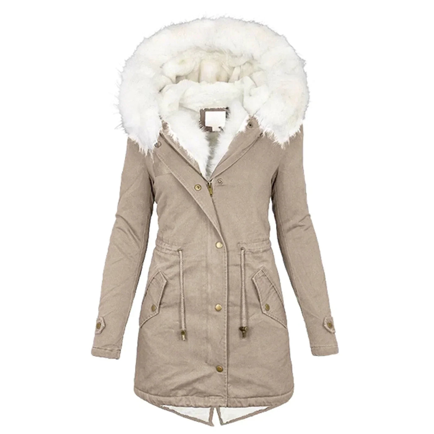 Theresa® | Wintermantel mit Futter aus Kunstfell