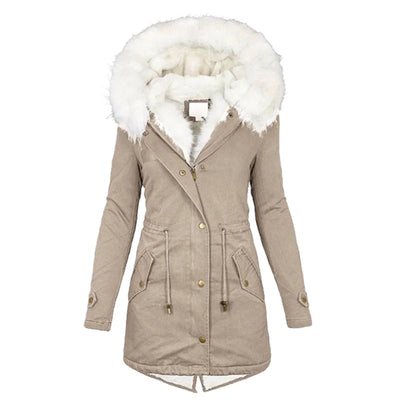 Theresa® | Wintermantel mit Futter aus Kunstfell