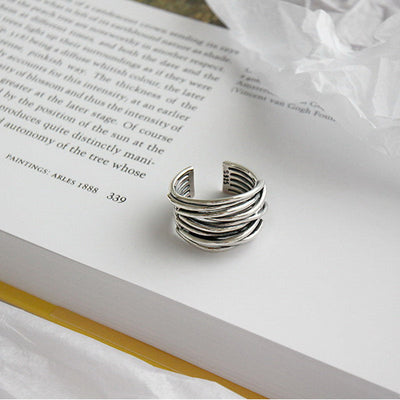 Leonie® | 925 Sterling Silber Verstellbarer Ring in Schichten