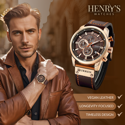 Milan® | Elegante Quarzuhr mit Lederarmband™