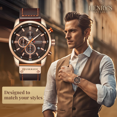 Milan® | Elegante Quarzuhr mit Lederarmband™