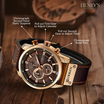 Milan® | Elegante Quarzuhr mit Lederarmband™