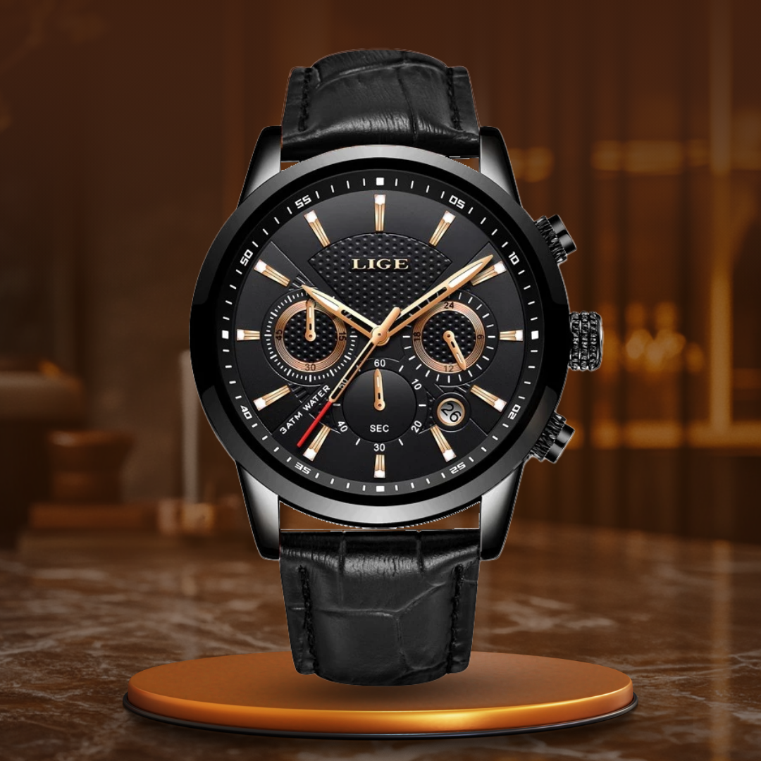 Roland® | Moderne Militär-Lederuhr