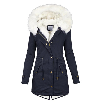 Theresa® | Wintermantel mit Futter aus Kunstfell