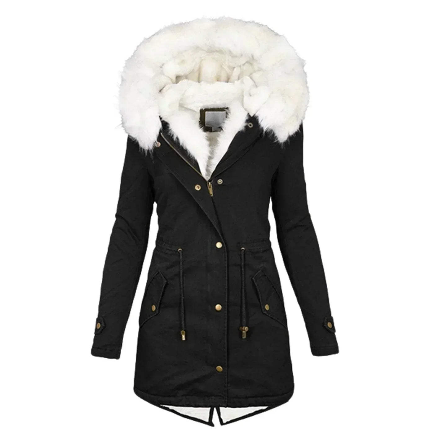 Theresa® | Wintermantel mit Futter aus Kunstfell