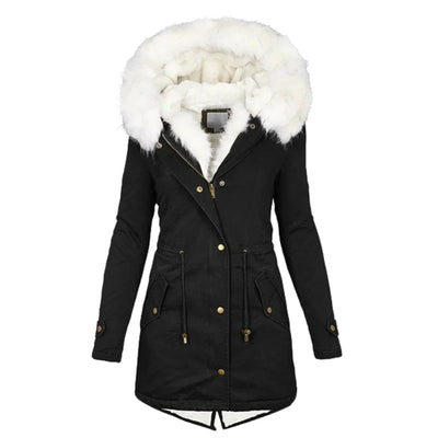 Theresa® | Wintermantel mit Futter aus Kunstfell