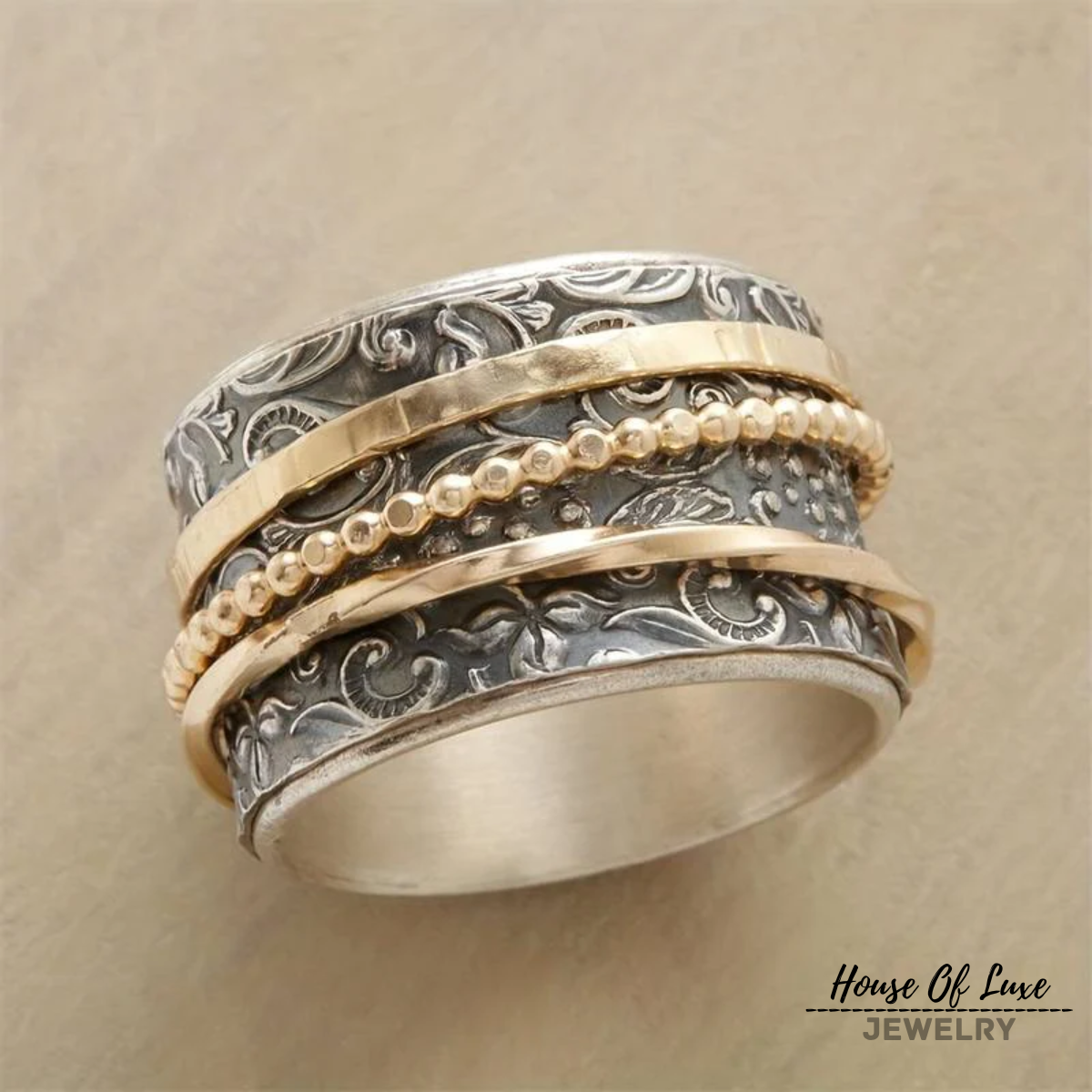 Xenia® | Radiance - Vintage Gold & Silber Ring