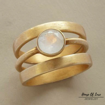 Leni® | Retro Gold Eingebauter Moschusring