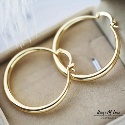 Penelope® | Goldene große Creolen Ohrringe