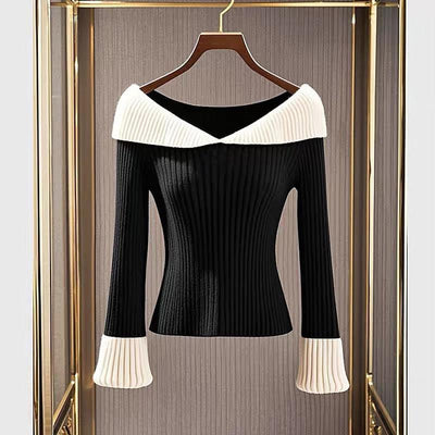 Bianca® | Pullover mit Farbblock in Schwarz und Weiß
