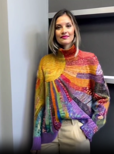 Andrea® | Bunte Rollkragenpullover
