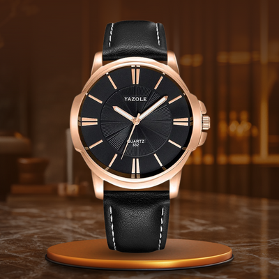 Arno® | Luxuriöse Blaues Glas Lederuhr™