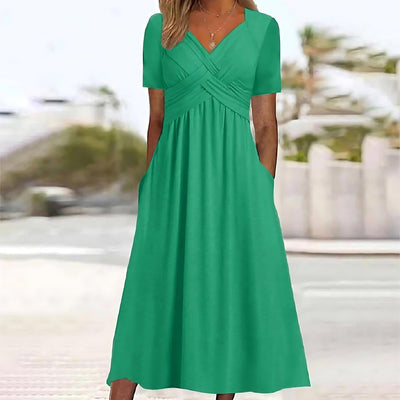 Elena™ | Feminines Sommer-Midikleid mit Eleganz