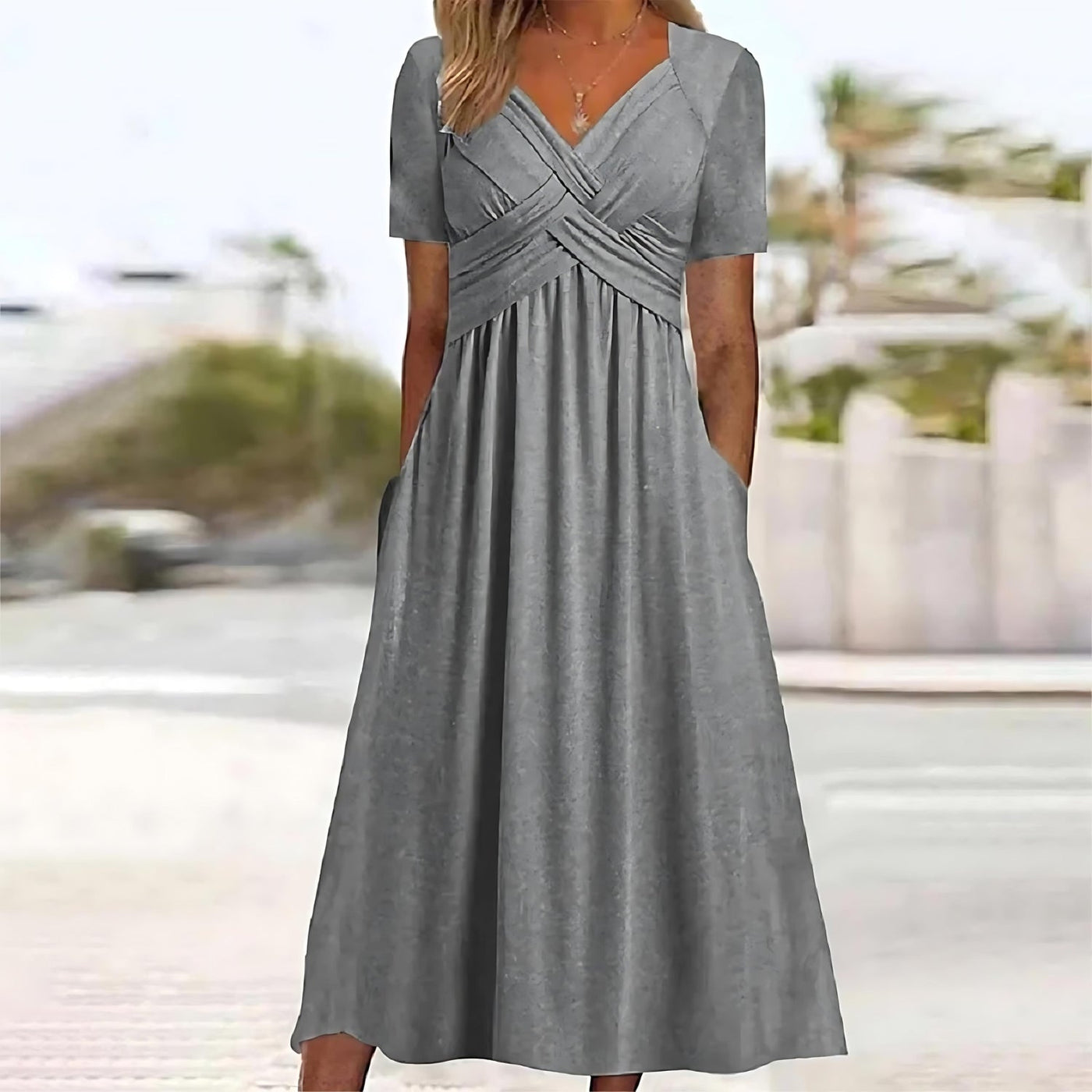 Elena™ | Feminines Sommer-Midikleid mit Eleganz