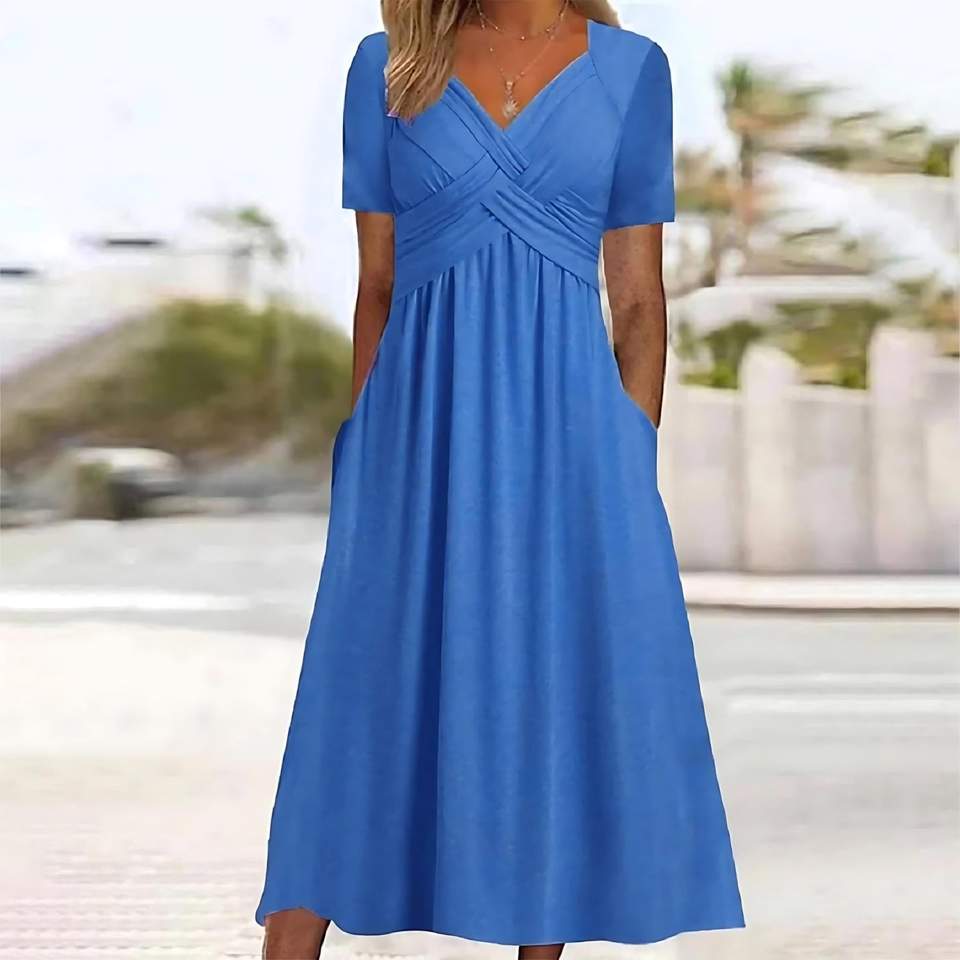 Elena™ | Feminines Sommer-Midikleid mit Eleganz