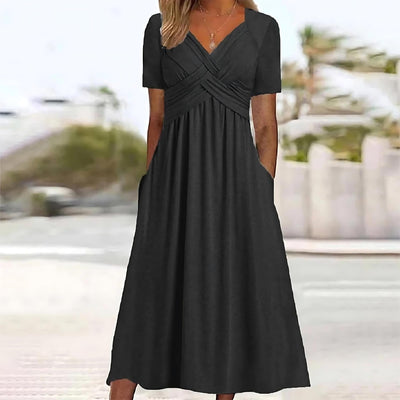 Elena™ | Feminines Sommer-Midikleid mit Eleganz