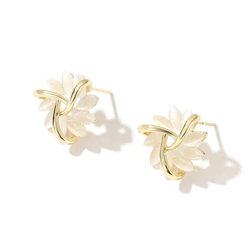 Alia® | Ohrringe mit Opalblüten in Gold
