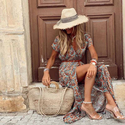 Alice - Maxi Boho Kleid mit Paisley-Muster