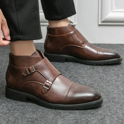 Sebastian® | Kunstleder Doppel-Monk-strap Stiefel