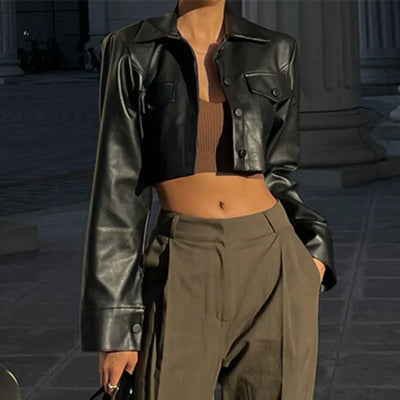 Paula® | Elegante Kunstlederjacke