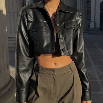 Paula® | Elegante Kunstlederjacke