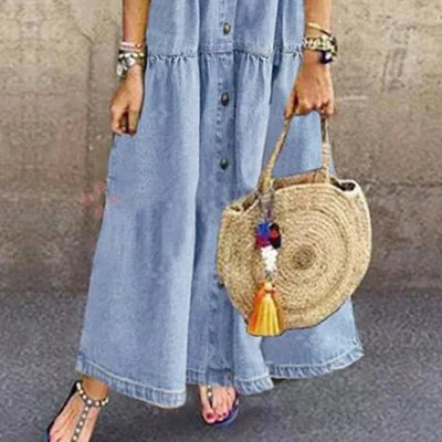 Elowen® | Weiches Denim Kleid