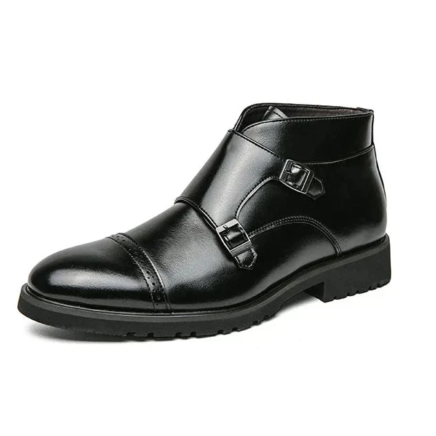 Sebastian® | Kunstleder Doppel-Monk-strap Stiefel