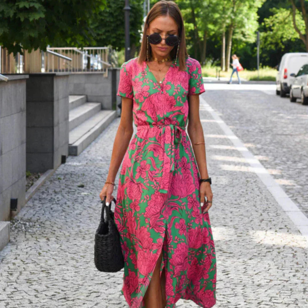 Rolien™ | Elegantes V-Ausschnitt Kleid