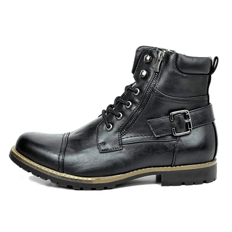 Kevin® | Leder Schnür-Stiefeletten