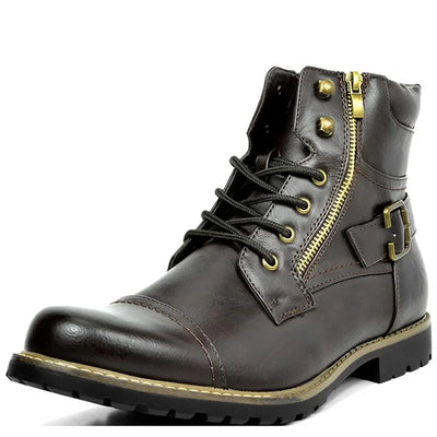 Kevin® | Leder Schnür-Stiefeletten
