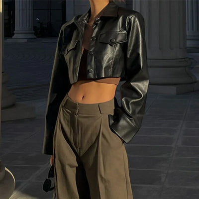 Paula® | Elegante Kunstlederjacke
