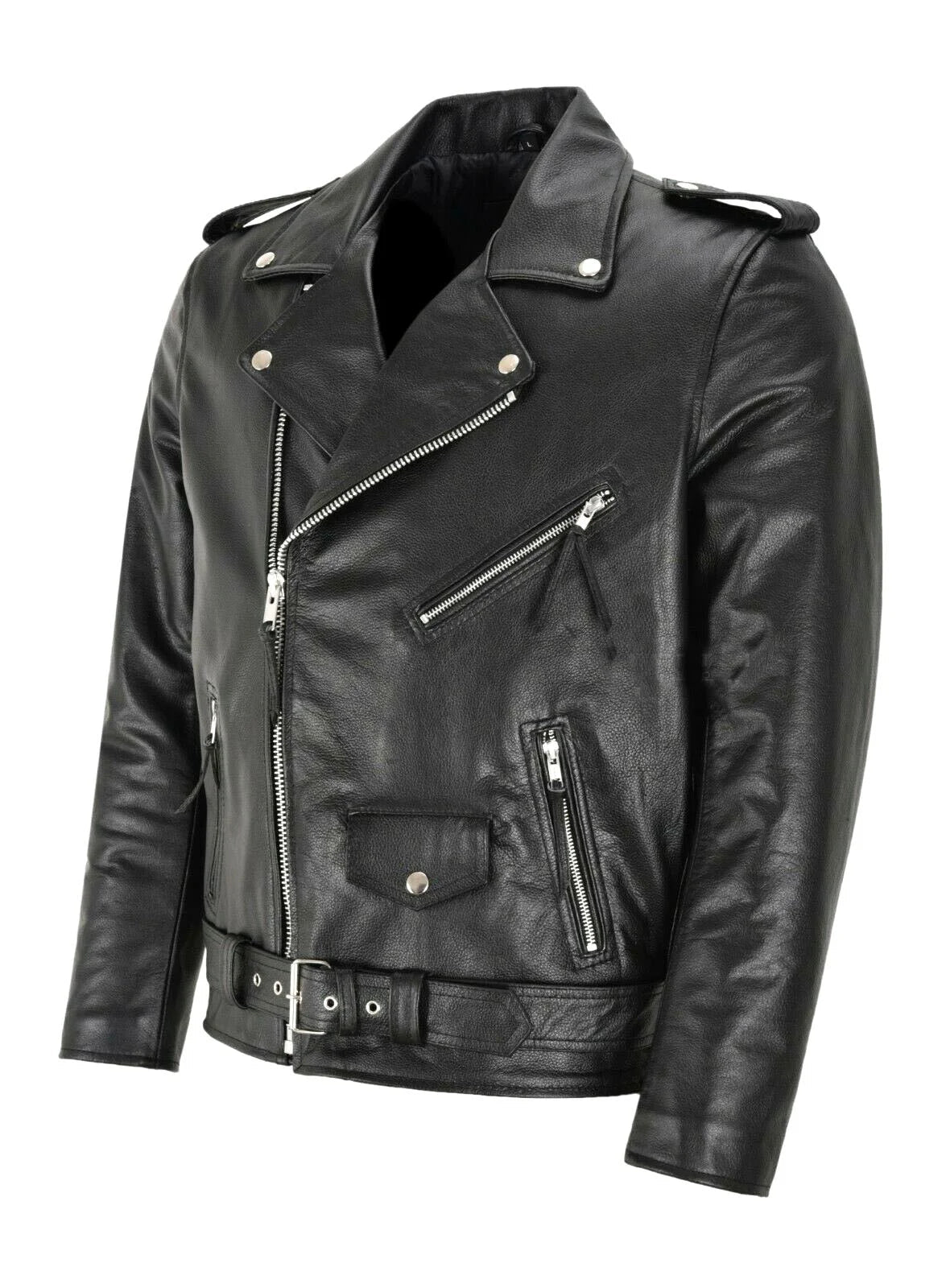 Jonas® | Herren PU-Lederjacke Motorradmode Slim Fit Lederjacke