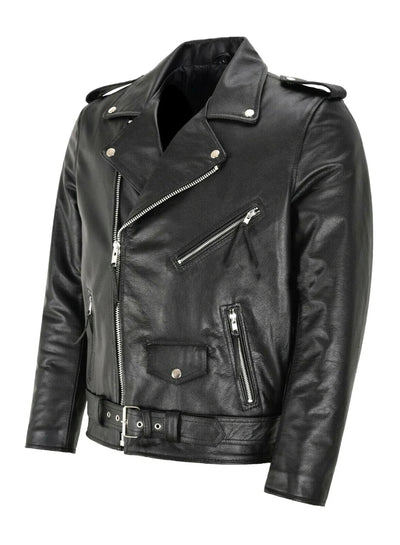 Jonas® | Herren PU-Lederjacke Motorradmode Slim Fit Lederjacke