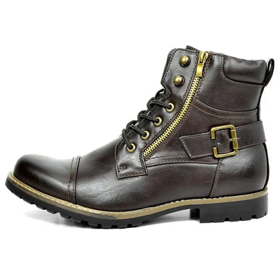 Kevin® | Leder Schnür-Stiefeletten