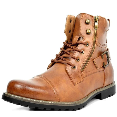 Kevin® | Leder Schnür-Stiefeletten