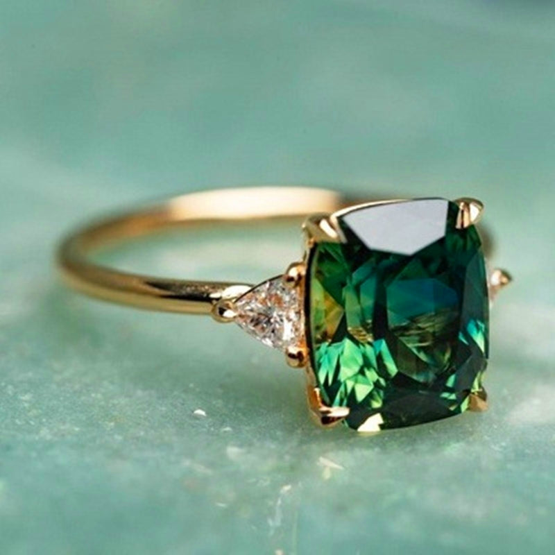Calista® | Ring mit grünem Zirkon in Gold
