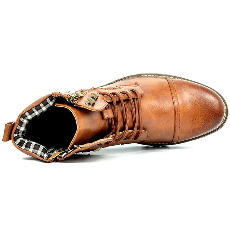 Kevin® | Leder Schnür-Stiefeletten