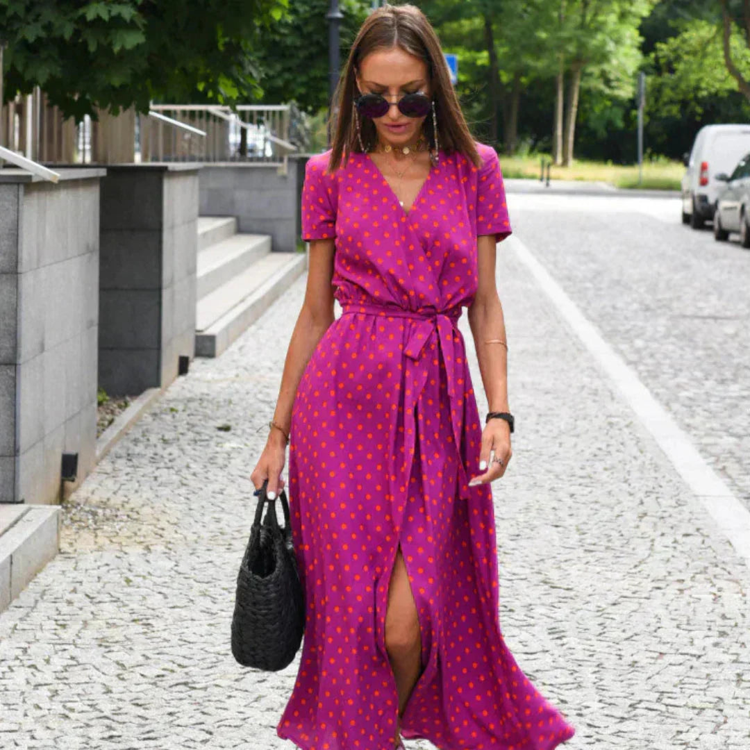Rolien™ | Elegantes V-Ausschnitt Kleid