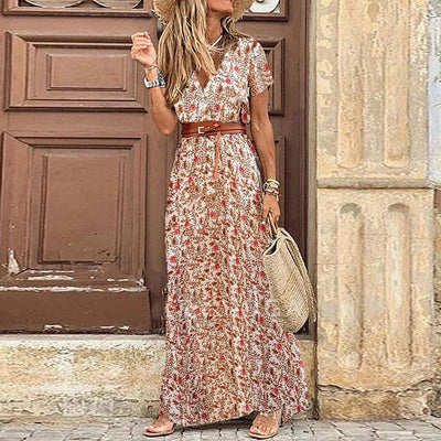 Thekla® | Blumen Plissierte Midi Kleid